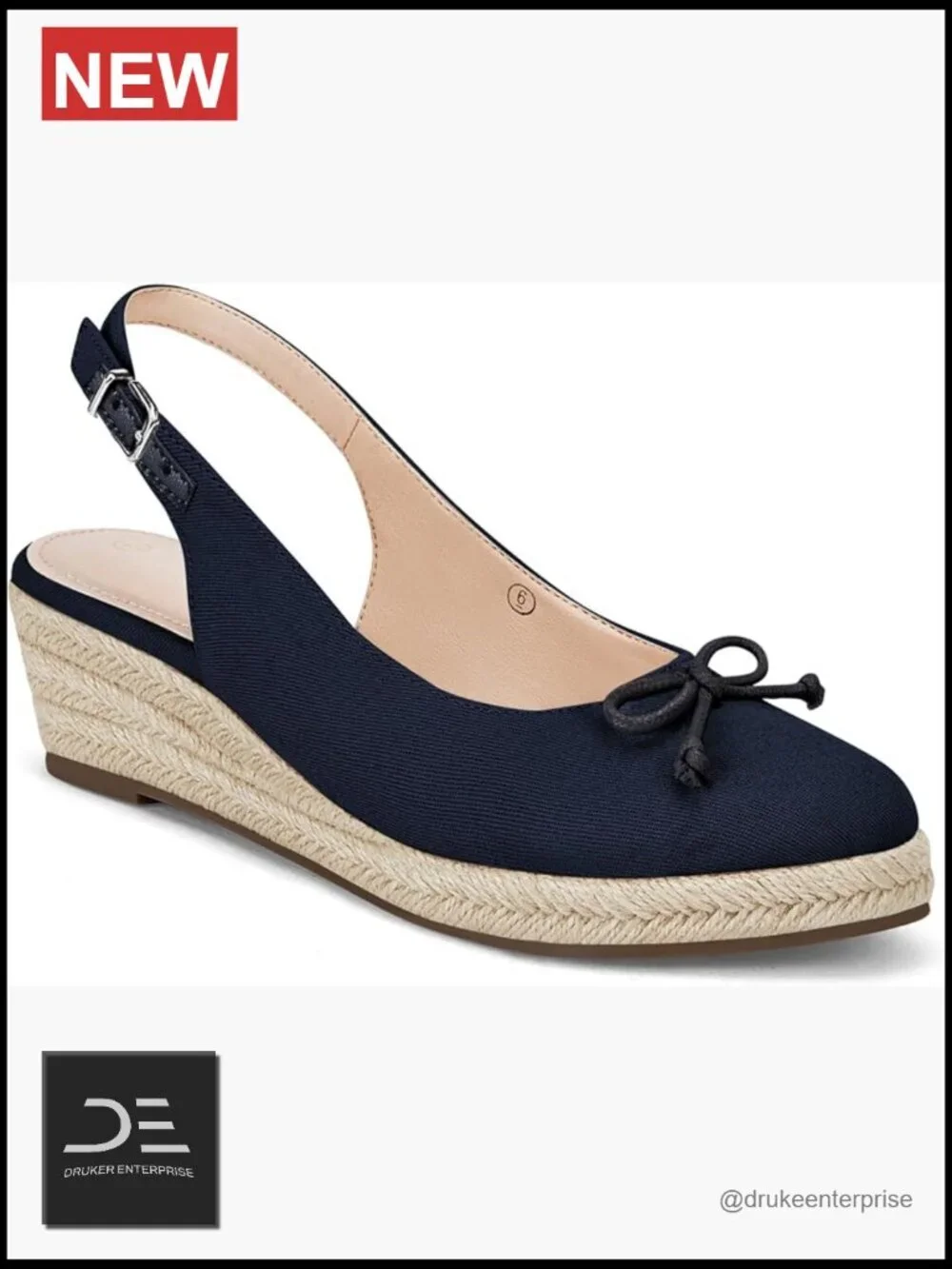 Closed Toe Espadrilles Wedges Platform Slingback Mid Low Heel Canvas Bow Sandals